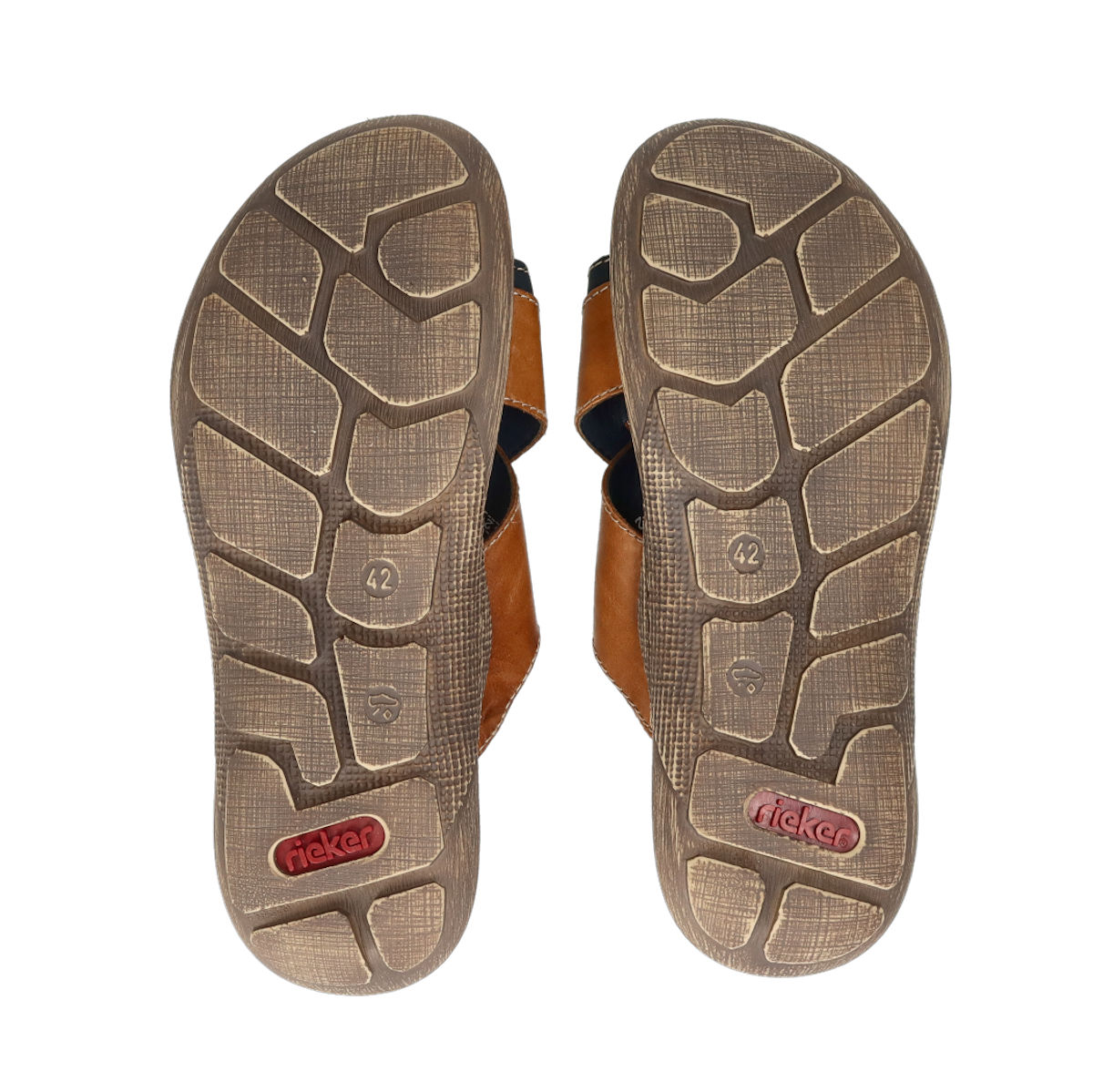 Rieker leather slippers - brown | Robel.shoes