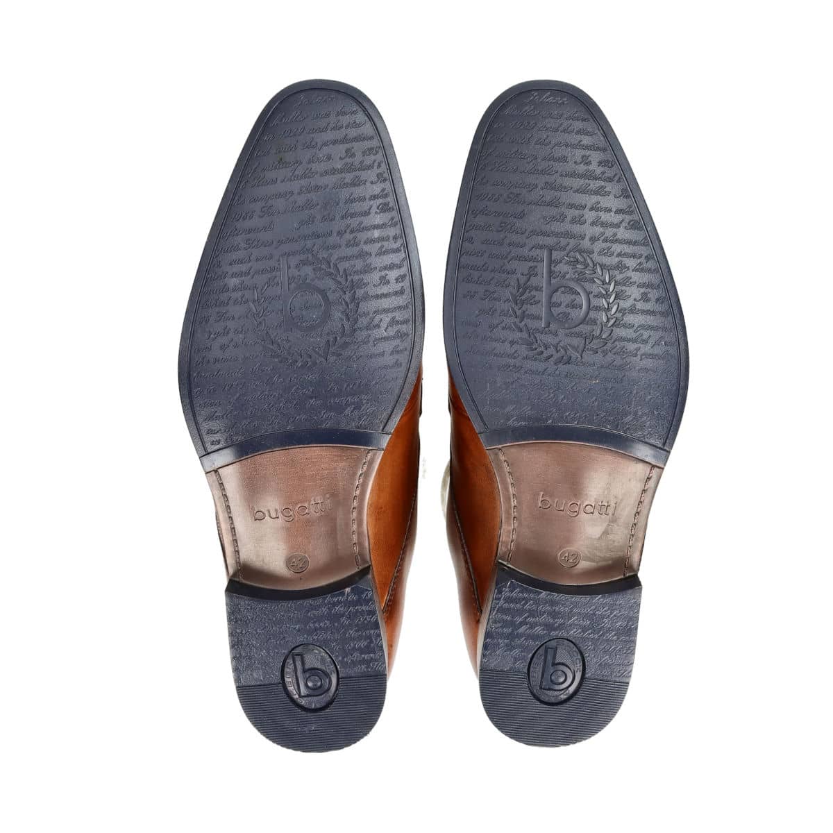 Bugatti men\'s leather formal shoes brown - cognac