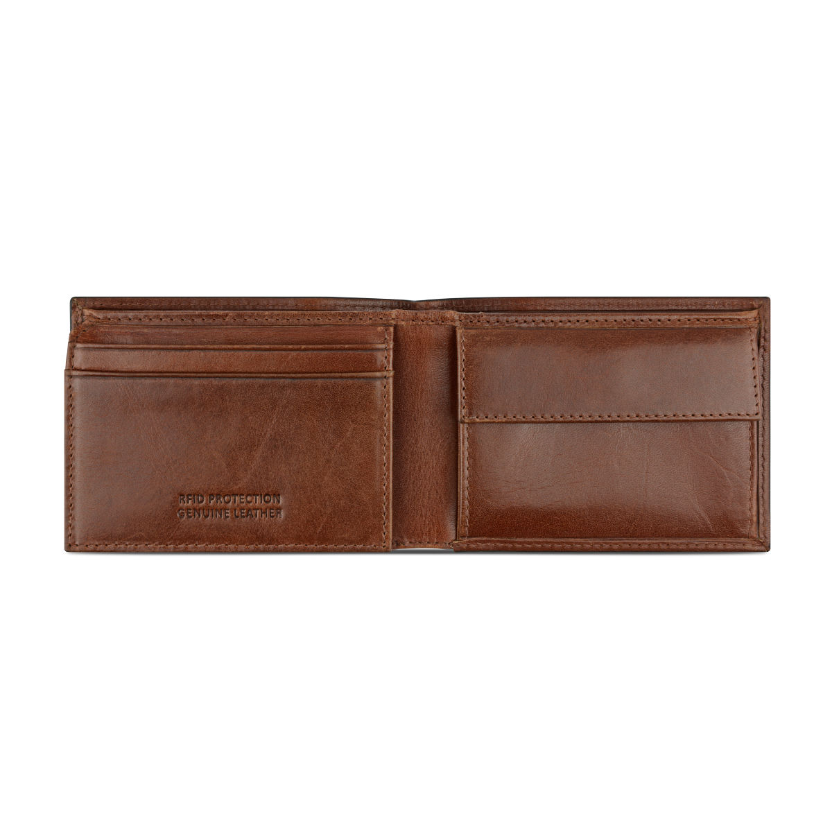 - Bugatti leather brown cognac men\'s wallet