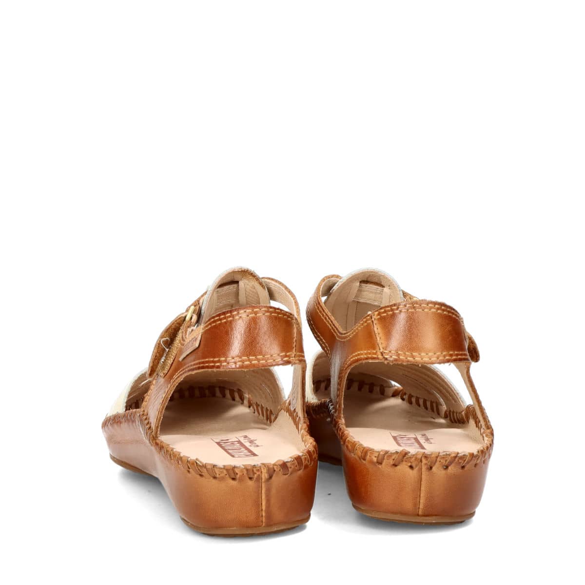 women's leather sandals - white/brown | Robel.shoes