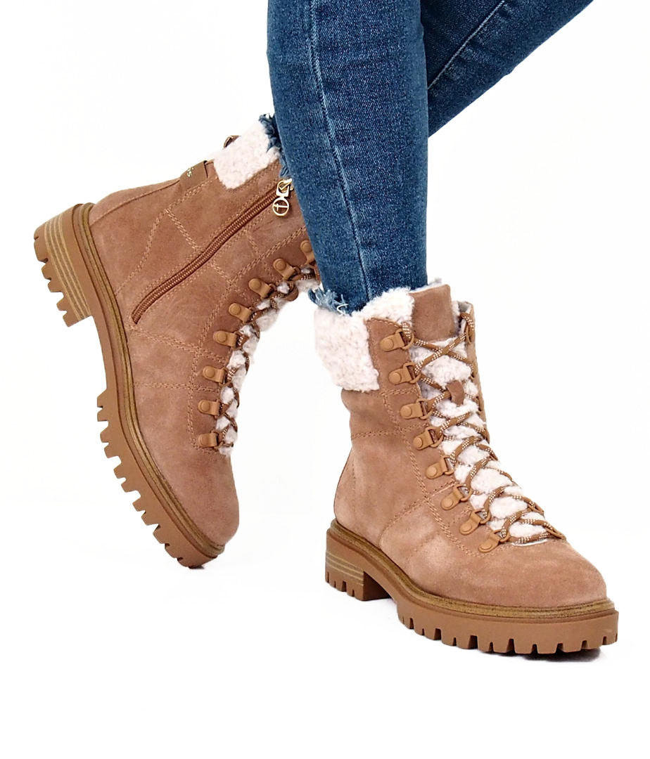 Tamaris women´s suede boots with fur - Robel.shoes