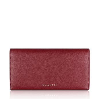 Bugatti women´s elegant leather wallet - red