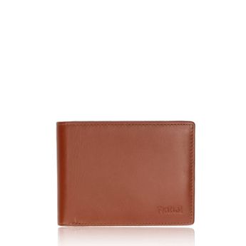 Robel men's leather practical wallet - cognac brown