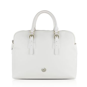Bugatti women's stylish handbag laptop - white