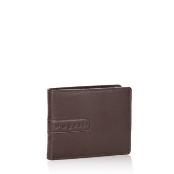 Bugatti men's classic leather wallet - dark brown