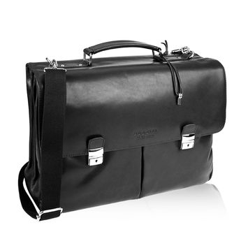Bugatti men´s leather briefcase - black