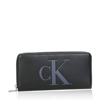 Calvin Klein women's fashion wallet with zipper - black