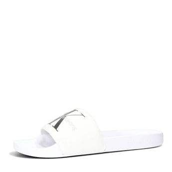 Calvin Klein men's classic slippers - white