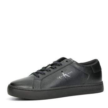 Calvin Klein men's leather sneaker - black