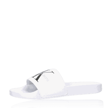 Calvin Klein women´s classic slippers with logo - white