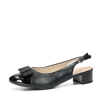 Caprice women's comfortable heels slingback - black