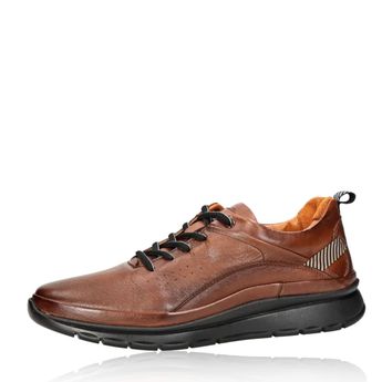 Marcomen men's leather low shoes - brown