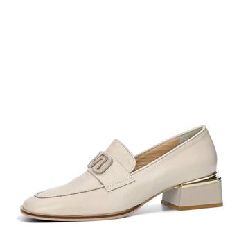 ETIMEĒ women's leather low shoes - beige/brown