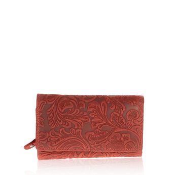 Mercucio women's leather stylish wallet - red