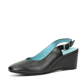 ETIMEĒ women's leather sandals - black