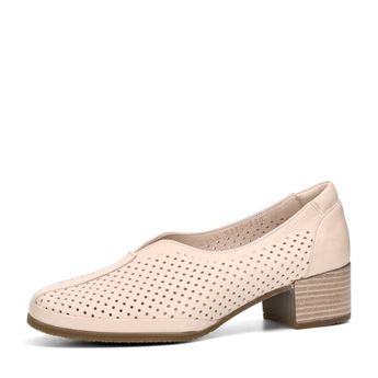Robel women's leather low shoes perforated - light pink