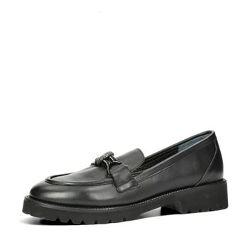 ETIMEĒ women's leather low shoes - black