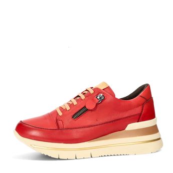 ETIMEĒ women's leather sneaker - red