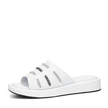 ETIMEĒ women's leather slippers - white