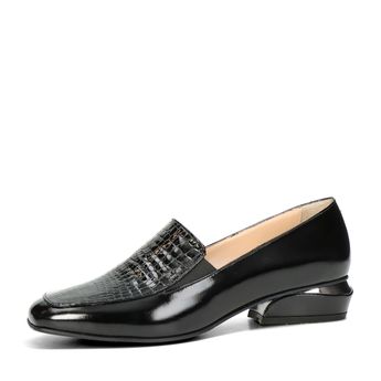 ETIMEĒ  women's leather low shoes - black