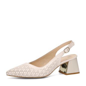 ETIMEĒ women's elegant heels slingback - beige