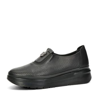 ETIMEĒ women's leather low shoes - black
