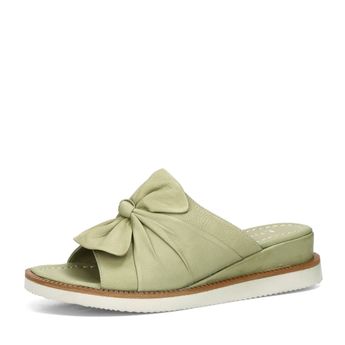 ETIMEĒ women's leather slippers - green