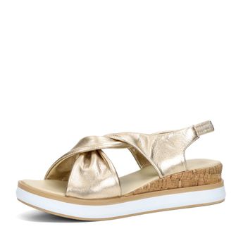 ETIMEĒ women's leather sandals - gold