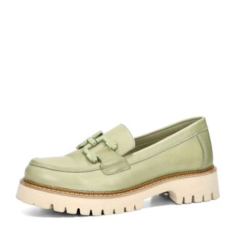 ETIMEĒ women's leather low shoes - green