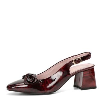 ETIMEĒ women's elegant heels slingback - burgundy