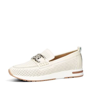 ETIMEĒ women's leather low shoes - beige/white