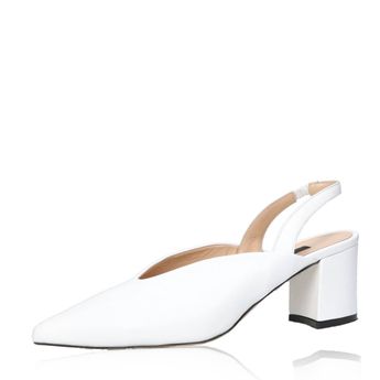 ETIMEĒ women's leather sandals - white