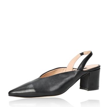 ETIMEĒ women's leather sandals - black