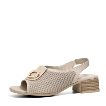 ETIMEĒ women's leather sandals - grey