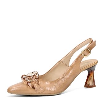 Hispanitas women's elegant heels slingback - beige/brown