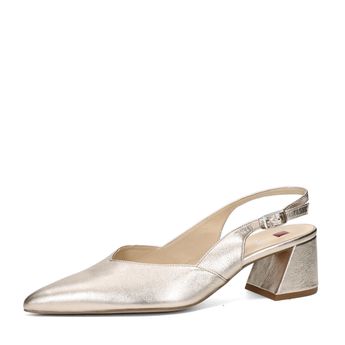 Högl women's leather pumps with open heel - gold