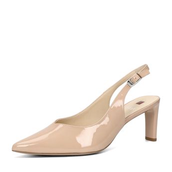 Högl women's lacquered pumps with open heel - beige