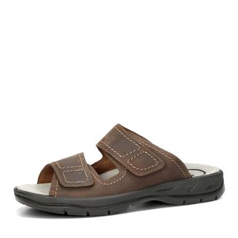 Jomos men's leather slippers - brown