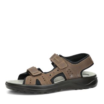 Jomos men's leather sandals - dark brown