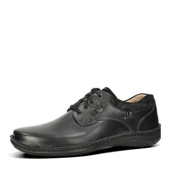 Josef Seibel men's leather low shoes - black
