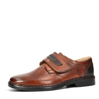 Josef Seibel men's leather low shoes - cognac brown