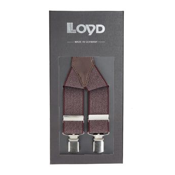 Lloyd men's stylish braces - burgundy