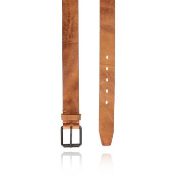 Lloyd men's leather belt - cognac