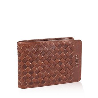 Mano men´s elegant leather wallet - cognac brown