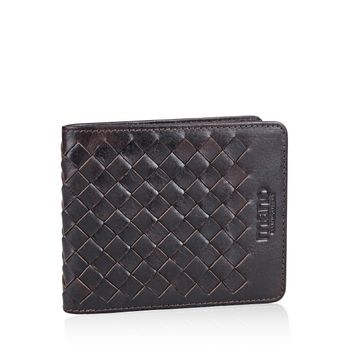 Mano men´s elegant leather wallet - dark brown