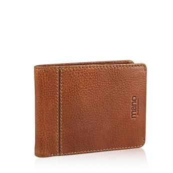 Mano men´s classic leather wallet - cognac brown
