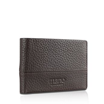 Mano men´s practical leather wallet - dark brown