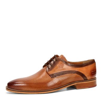 Melvin & Hamilton men's luxury formal shoes leather sole - cognac brown