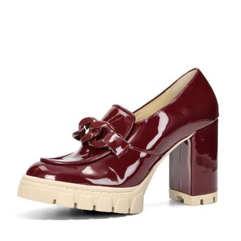 Olivia shoes women's lacquered low shoes - burgundy