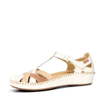 Pikolinos women's leather sandals - beige/brown